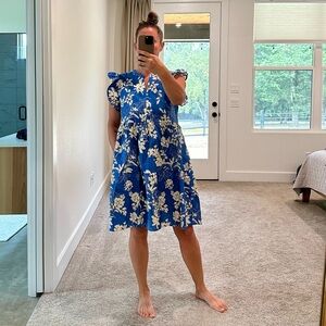 Blue floral dress